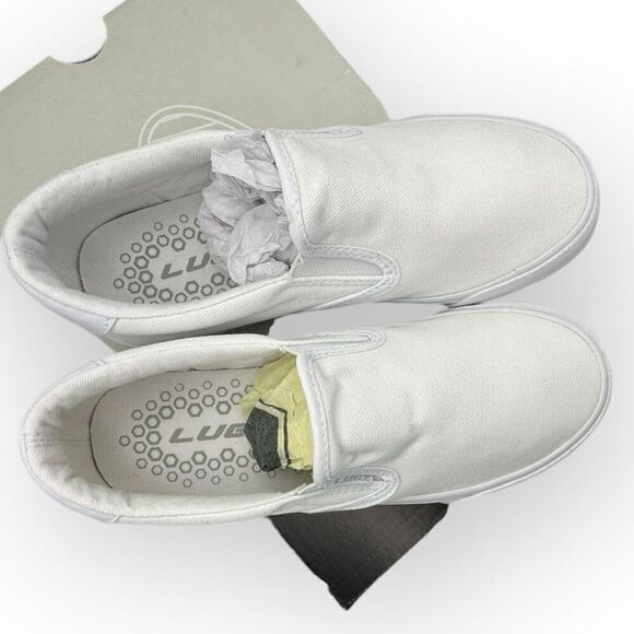 Lugz Womens Clipper Slip On Canvas Sneakers Shoes White Size 5.5M - Picture 4 of 12